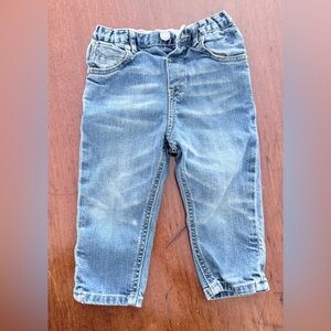 Burberry Blue Denim Kids Jeans with Heritage Check Waistband